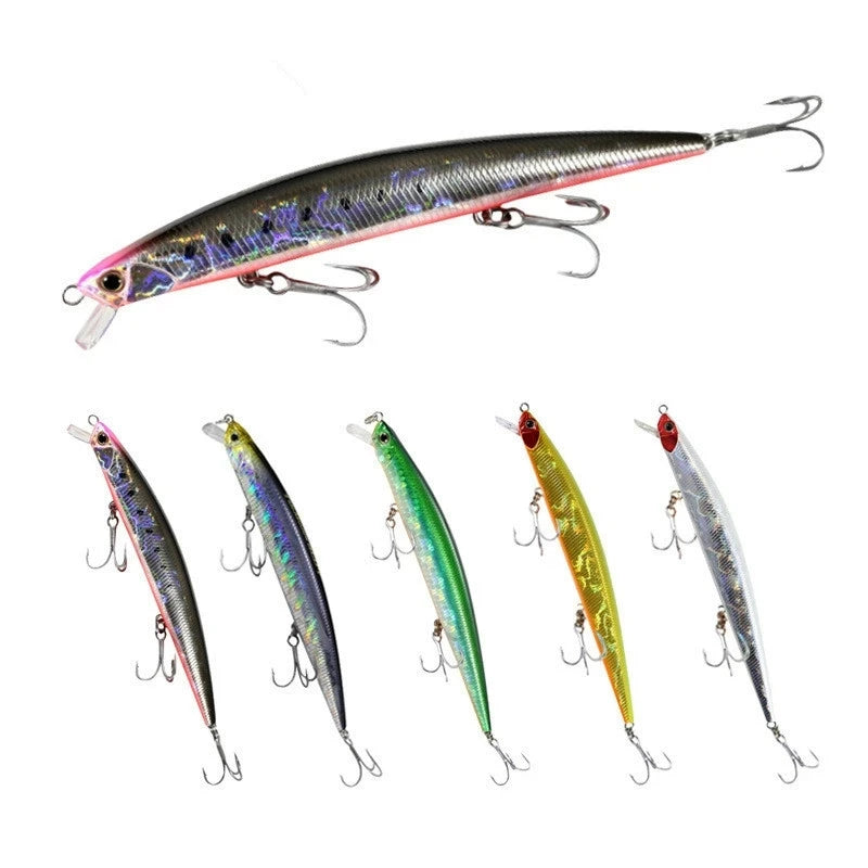 Wholesale Fishing Bait Top Water Minnow Lure 12.5cm 15g Fishing Swimbait Wobbler Long Casting Hard Minnow