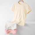 Women's Clothes Custom Logo Soft Cotton Spandex Plain Blank O-Neck Summer Short Tee Shirt Heavyweight 220 Gsm Women's T-Shirts