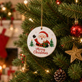 PYD Life USA Free Shipping 50/100pcs White Round Sublimation Christmas Ceramic Ornaments Blank with Gold String