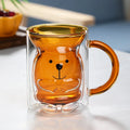 Reusable Double Wall Insulated Clear Colored Glass Coffee Tea Mug With Handle Espresso Mugs Latte Mug Glass Cappuccino Cups
