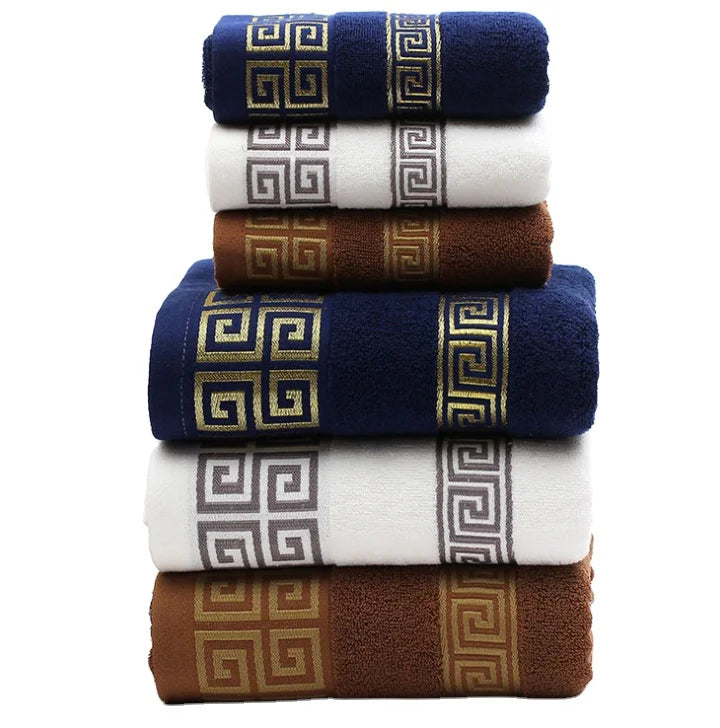 100% Cotton Embroidered Towel Sets  Luxury Brand High Quality Soft Hand Towel Bath Towel