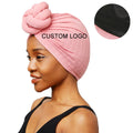 Knotted Headwraps for Women African Satin Lined Turban Pre-Knotted Beanie Headwraps Hair Covers
