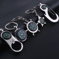 Men's Multi-functional Compass Waist Hanging Bottle Opener Key Chain Creative Practical Dog Design Key Rings