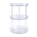 Multifunctional 360 Rotating Clear Cabinet Organizer Large Spinning Spice Jar Containers Cosmetic Can Storage Rack