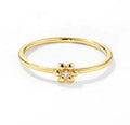 Milskye Great Fashion Jewelry for Women Cute Jewelry 18k Gold Plated 925 Silver Diamond Flower Rings