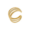 New Arrival Pure Gold Jewelry Solid Yellow Gold Zircon Moissanite Diamond Ear Clip Fine Jewelry Popular