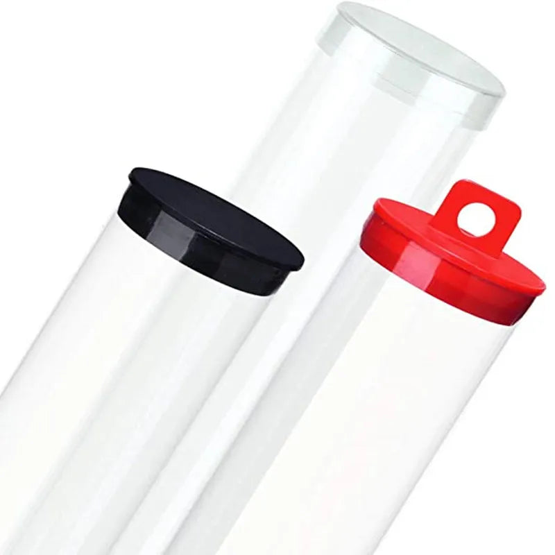 Personalized Logo Printing Round Cylinder Clear Packing Container Box Plastic Tube for Gift Crafts Packaging