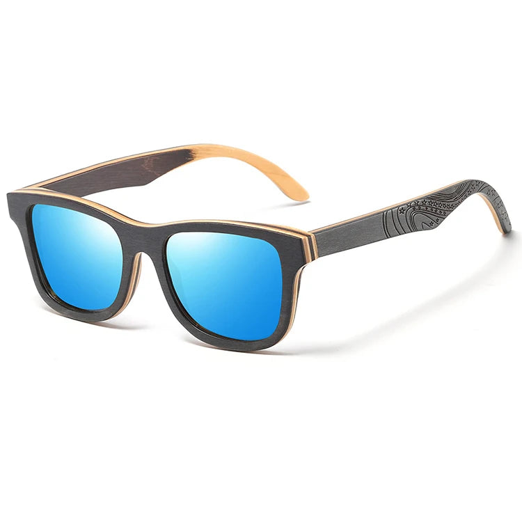 Custom Logo Retro Black Women Wood Frame Men Gafas De Sol Mujer 2025 Wooden Bamboo Sunglasses