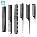 Metal Heat Resistant ABS Personalized Comb Black Private Label Custom Comb Set Logo Rat Tail Parting Carbon Fiber Salon Combs