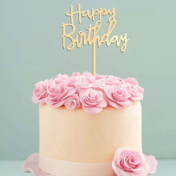 Hot Sale Custom Acrylic 'Happy Birthday' Cake Toppers Party Supplies for Decorative Usage for All Occasions