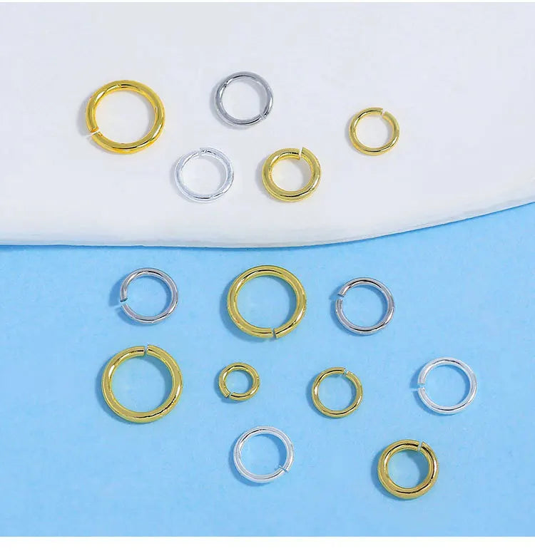 3mm-10mm 18K Gold 14k Gold Brass Jump Rings Stronger Raw Circle Round Split Rings for Jewelry Finding Manufacturer