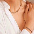 EManco 2026 Hot Fashion Paperclip Link Chain Women Necklace Stainless Steel Gold Color Chain Necklace for Women Men Jewelry Gift