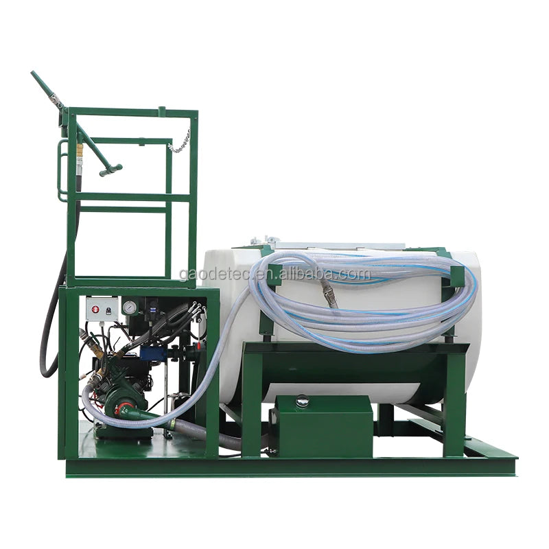 New 2m3 Small Mechanical-agitated Hydroseeder Machine with 23hp Gasoline Engine with Electric Start and Polyethylene tank