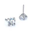 ASTM F136 Polished Titanium Threadless Claw Setting Zirconia Nose Labret Earrings Push Tops Jewelry Implant Grade Children's