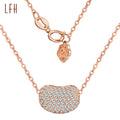 Small Clear Cubic Zircon Heart 18k Solid Gold Jewelry  Cz Crystal Real Gold Pendant Choker Wedding Party Gifts Trendy Jewelry