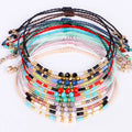 Fashion Braided Bracelets Red Blue Black Crystal Bead Bracelets Miyuki Bracelets for Best Friends
