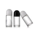 In Stock 30ml 50ml Transparent Glass Roll-on Perfume & Deodorant Bottles Golden Lid Thickening Cylindrical Shape for Face Cream