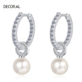 Trendy Jewelry Custom 925 Sterling Silver Moissanite Earrings Women Plated Pt950 Pearl Earrings Suitable for Ears