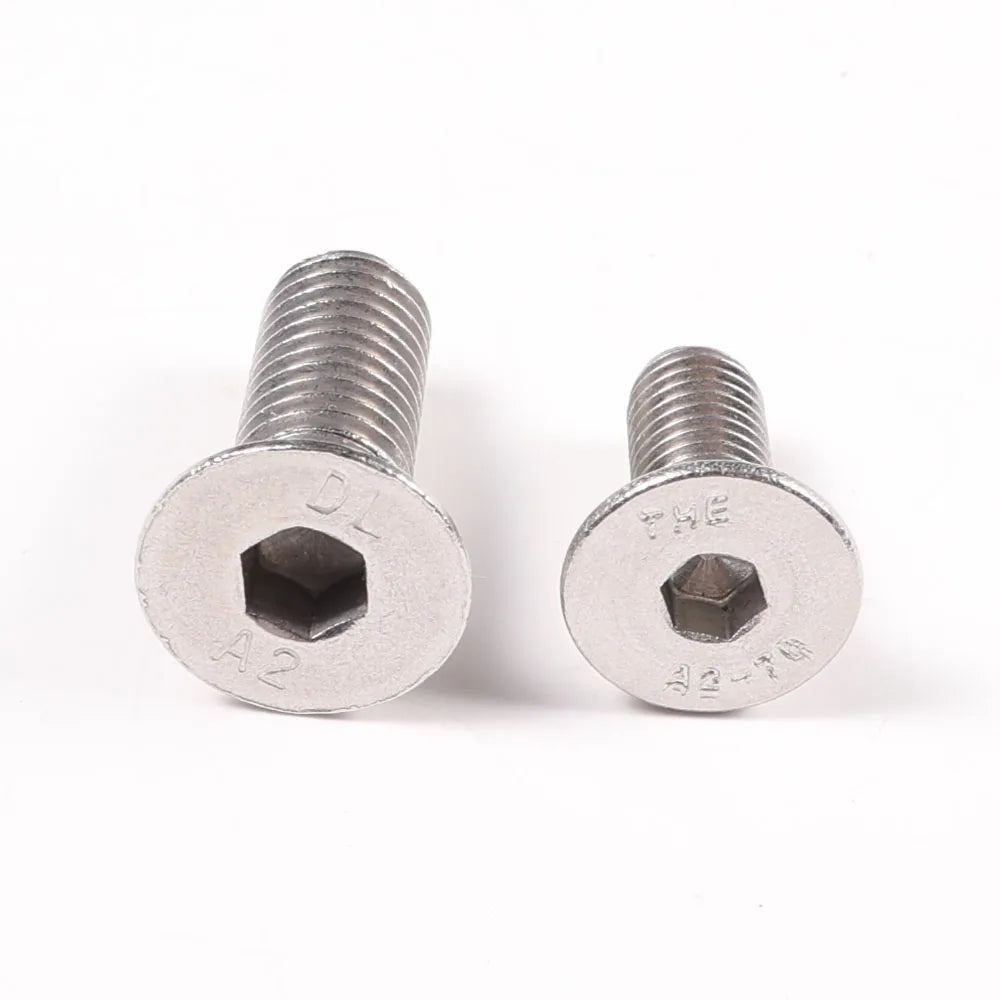 304 Stainless Steel CM Thin Wafer Flat Head Hex Socket Cap Allen Bolt Machine Screw