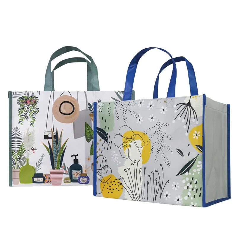 Promotional Bags Recycled Plastic Bottles Grs Certified Heavy Duty Shopping Tote 15kg Load Capacity Foldable Design for
