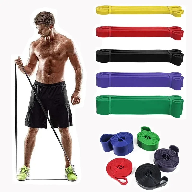 Yiwu 5 Piece Sets Yoga Fitness Heavy Duty Strength Training Resistance Bands Latex Pull up Assist Elastic Exercise Bands