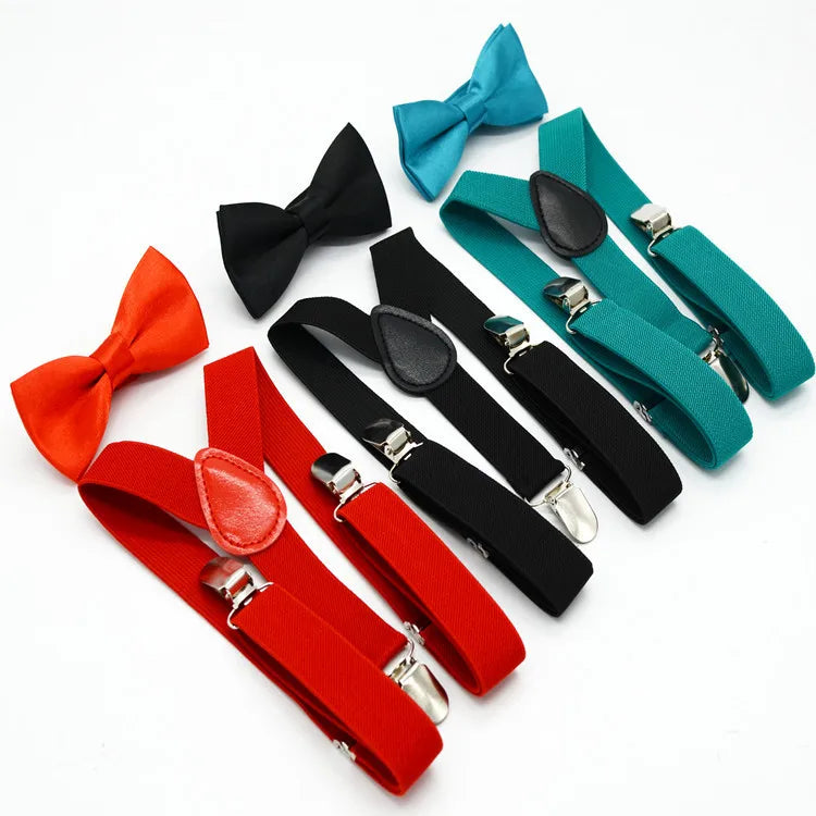 Epsilon Children Boys Braces Girls Adjustable Baby Bow Tie Set Suspenders Wedding Vintage Ties Accessories Kids With Bowtie