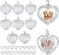 Customized Photo Jewelry Heart Sublimation Alloy Rotating Heart Necklace Photo Frame for Valentine/Christmas/Birthday Gifts