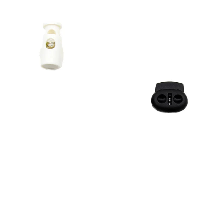 Wholesale Two Hole Press Style Adjustable String Plastic Spring Stopper Custom Double Hole Pumpkin Cord Stopper Para Cord Lock