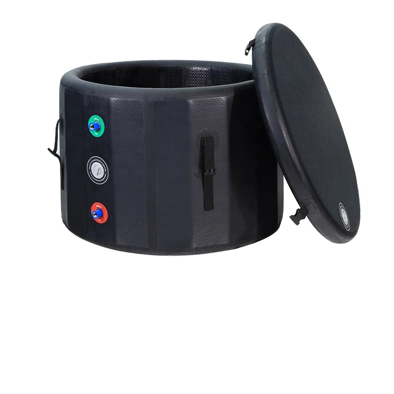 Customized Modern Adults Cold Plunge Bucket Inflatable Ice Bath Tub Cold Therapy Eco-Friendly Barrel Round Recovery Pod