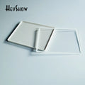 Desk Clear Acrylic Price Tag Holder Transparent White Sign Label Frame Desktop Display Stand Menu Paper Name Card Base