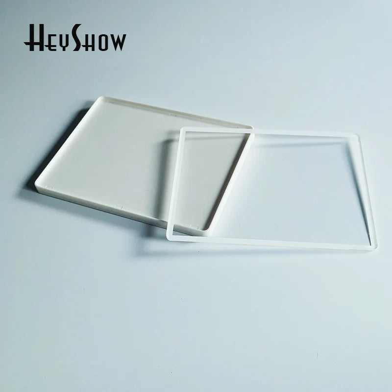 Desk Clear Acrylic Price Tag Holder Transparent White Sign Label Frame Desktop Display Stand Menu Paper Name Card Base