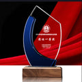 Pujiang Classic Design Cheap K9 Blank Crystal Glass Trophy Custom Crystal Glass Trophy Award for Sports Events Souvenirs