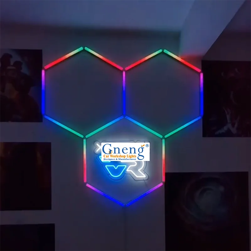 Gaonengo Diy Assembled Hexagon Lighting Rgb Decoration Ceiling Led Lights for the Nightclub Shop