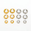 2021 High Quality Trendy Earring 18K PVD Gold Plated Chunky Smooth  Women Stainless Steel Hoop Earrings Jewelry Wholesale