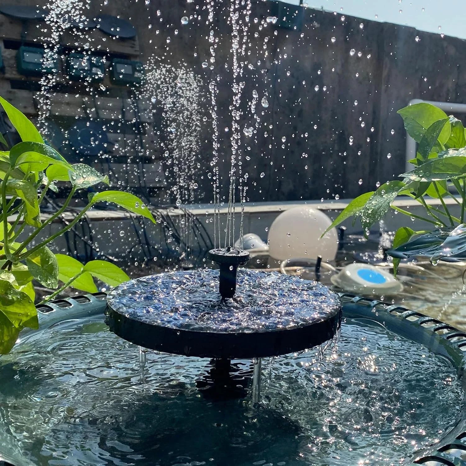 2025 New Solar Fountain with 7 Spray Patterns Solar Floating Fountain Pump for Garden Ponds Fountains Bird Baths Fish Tanks