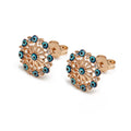 Devil's Eye Flower Earrings Copper Plated With Gold Simple Evil Eye Earrings Popular Blue Eyes Earrings Jewelry