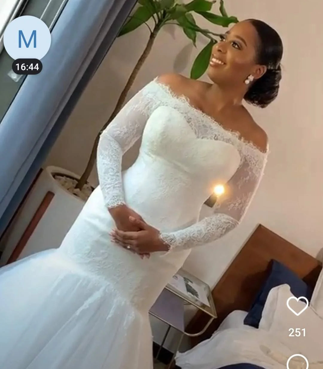 2023 New Simple Mermaid Wedding Dress Aesthetic Slim-fit Wedding Dress Exquisite Long Sleeve Lace Wedding Dress
