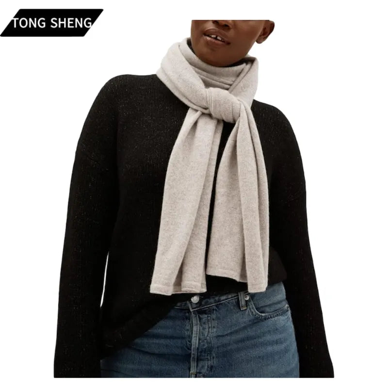 Eco Friendly Products 2026 Cashmere Winter Designer Knitted Custom Quality Men Luxury Winter 100% Cashmere Scarf