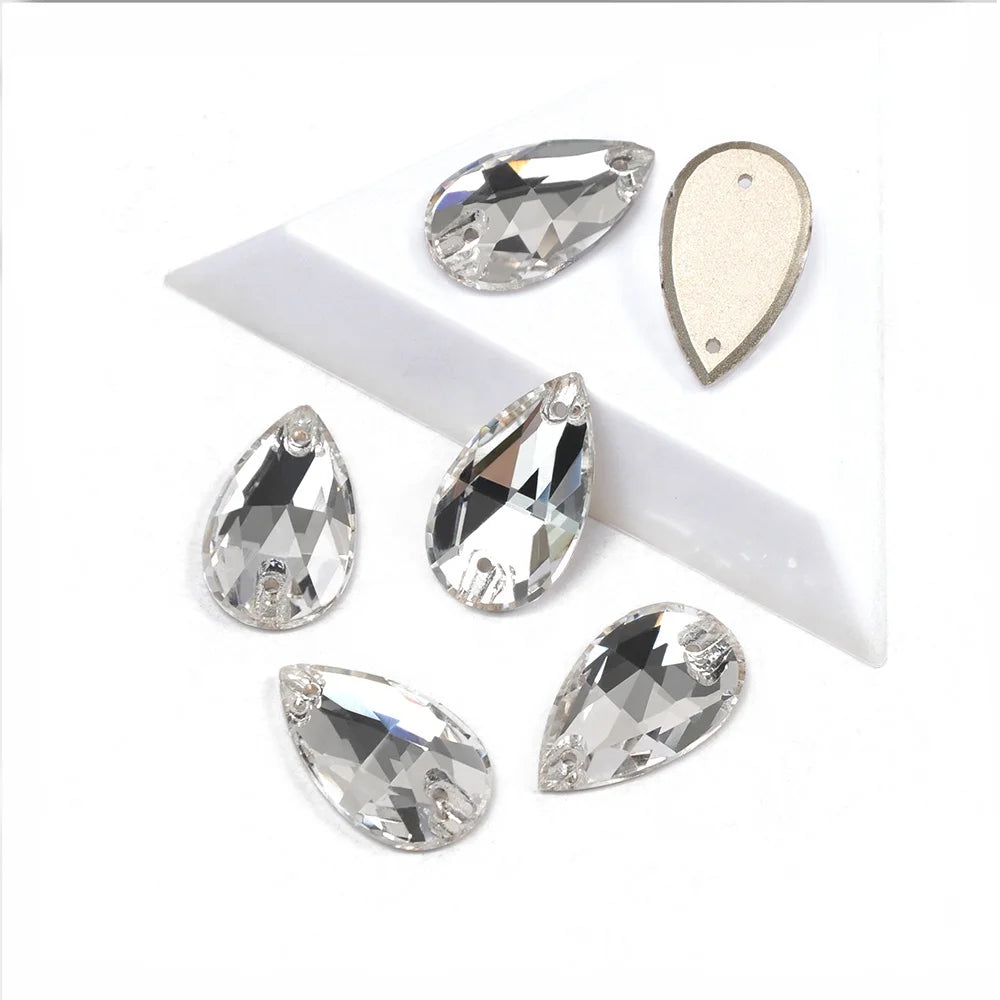 6A Quality Grade Clear Color Flat Back Rhinestones Sew on Rhinestones Crystal