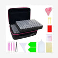 30/60/120pc Round Bottles Storage Box Diamond Painting Jewelry Box Sets Nail Tools Beads Bottles Container Jar Zipper Case Sets