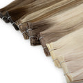 LeShine Luxury Quality Virgin Human Hair Extensions Cuticle Aligned Double Drawn Straight Style Genius Weft Hair