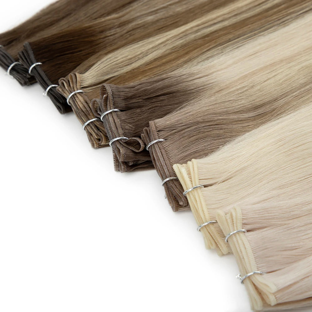 LeShine Luxury Quality Virgin Human Hair Extensions Cuticle Aligned Double Drawn Straight Style Genius Weft Hair