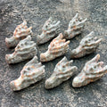 Wholesale Polished Natural Crystal Carving Red Net Stone Dragon Head for Fengshui Dec