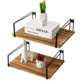 Rustic Wood Wide Floating Shelves Home Decor Large Capacity Wall Book Toy Display Rack Kitchen Jewelry Flower Pot Sundries