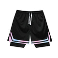 A308 2 in 1 Jogger Gym Sports Running Mesh Basketball Men's Shorts Double Layer Customs Mesh Shorts