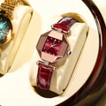 Poedagar Square Alloy case Dial Quartz Watches for Women Elegant Diamond Leather Ladies Watch Waterproof Watches Women Wrist