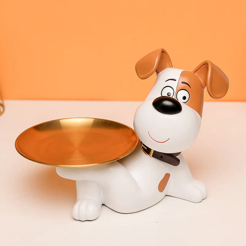 Husky Tray Dog Resin Craft Tray Home Table Ornament Cute Dog Key Storage Tray