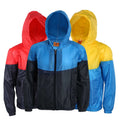 High Waterproof Men's Windbreaker Color Matching Hooded Windbreaker Jackets Over Size Windbreaker