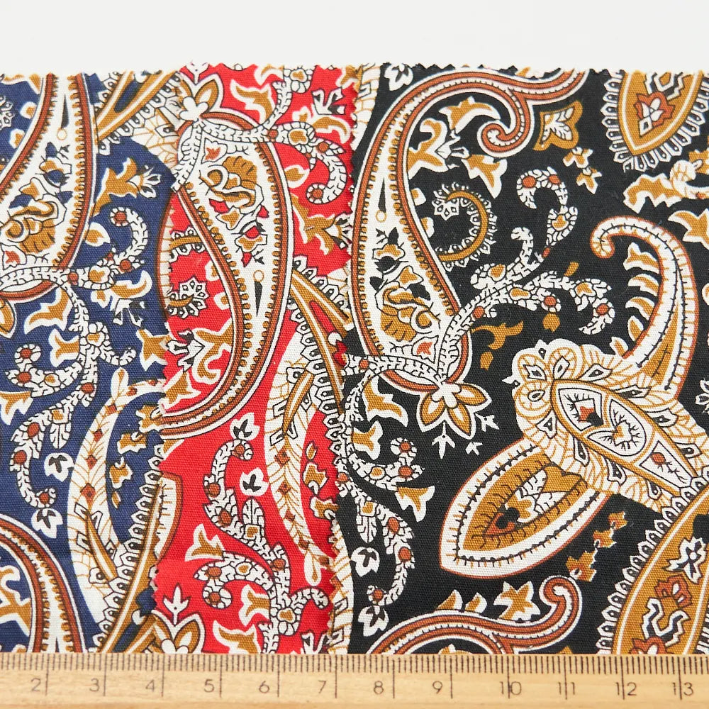 Hot Selling Paisley Printed Woven Cotton Poplin Fabric for Shirt Dress with Cheap Price