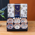 Custom Logo Printed Luxury Ceramic Tableware Gift Box 2 4 6-Piece Dinnerware Set With Soup Bowl Salad Plate Including Spoon